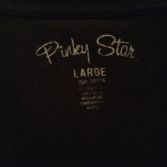 Pinky Star Valentines  graphic tee shirt,womens latge fitted - Picture 2 of 2